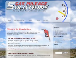 Gas Mileage Solutions Website Design