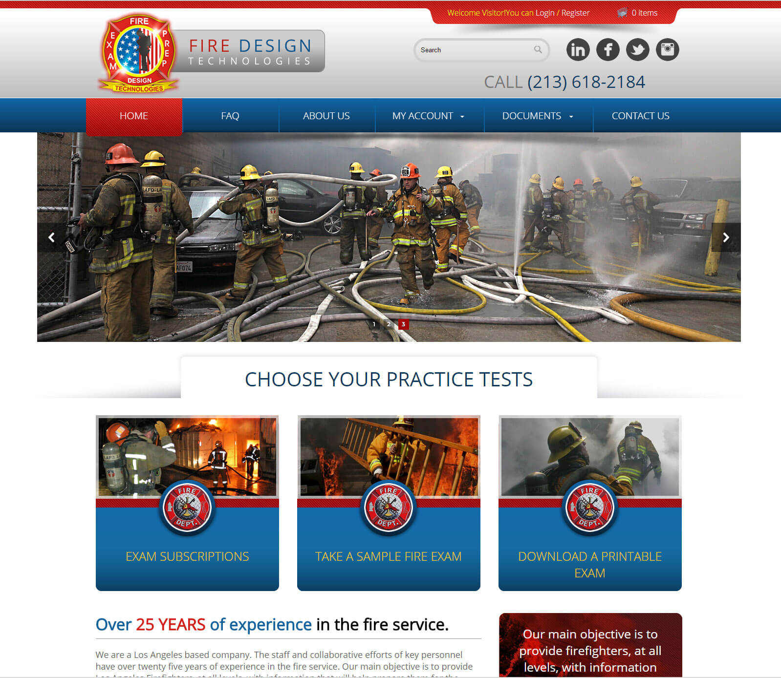 Fire Fighters Website and Testing System