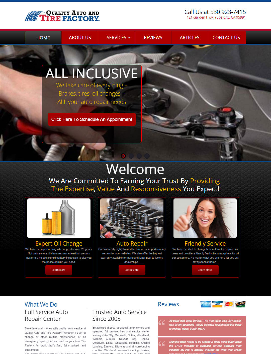 Auto repair website